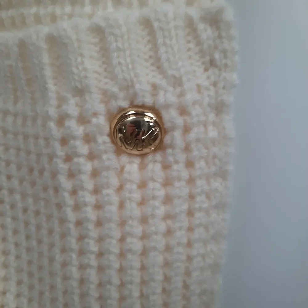 Michael Kors ivory white knit scarf wool blend